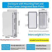 166×89×70mm Gray