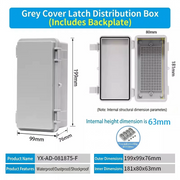 199×99×76mm Gray
