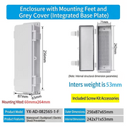 256×87×65mm Gray