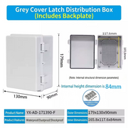 179×130×90mm Gray