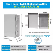 236×158×87.5mm Gray