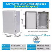 290×190×140mm Gray