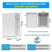 297×220×100mm Gray