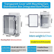 116×89×70mm Transparent