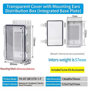 136×89×70mm Transparent