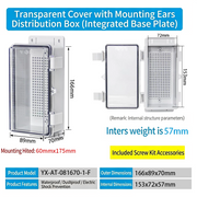 166×89×70mm Transparent