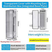 256×87×65mm Transparent