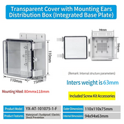110×110×75mm Transparent
