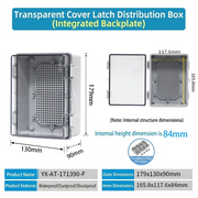 179×130×90mm Transparent