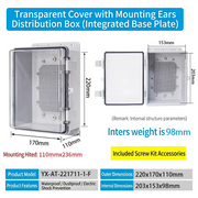 220×170×110mm Transparent