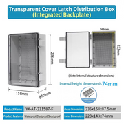 236×158×87.5mm Transparent