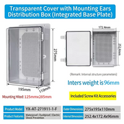 275×195×110mm Transparent