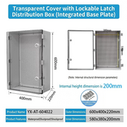 600×400×220mm Transparent