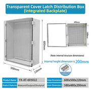 600×500×220mm Transparent