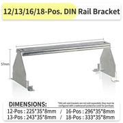 12/13/16/18 Positions DIN Rail Mounting Bracket