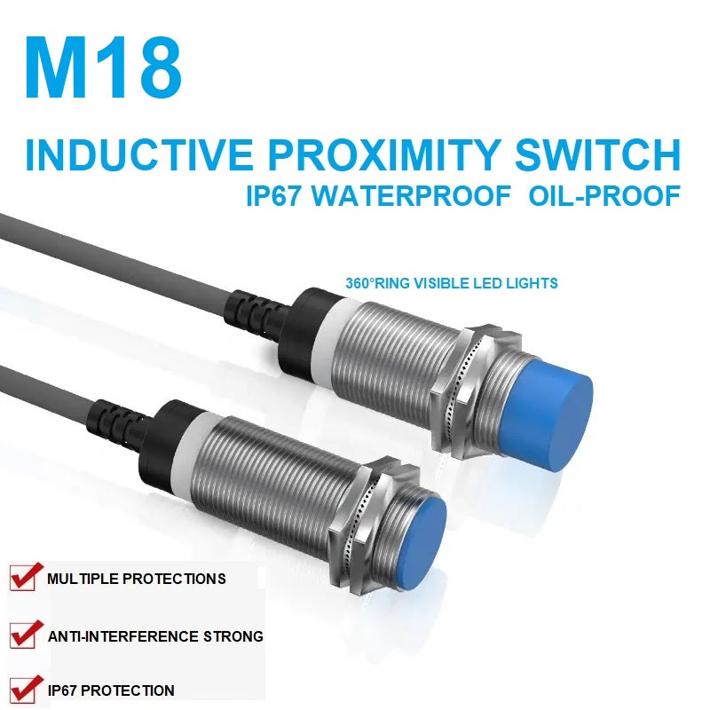 Sensor Switch M18 Inductive M18 Proximity Switch Sensor 2-wire NPN NC 220V Metal Sensor ...