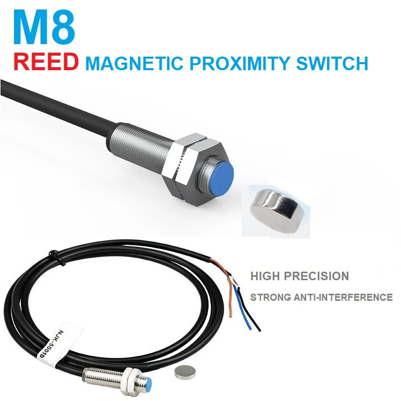 M8 Reed Proximity Switch Hall Effect 5V-220V 2-Wire Reed Magnetic Prox ...