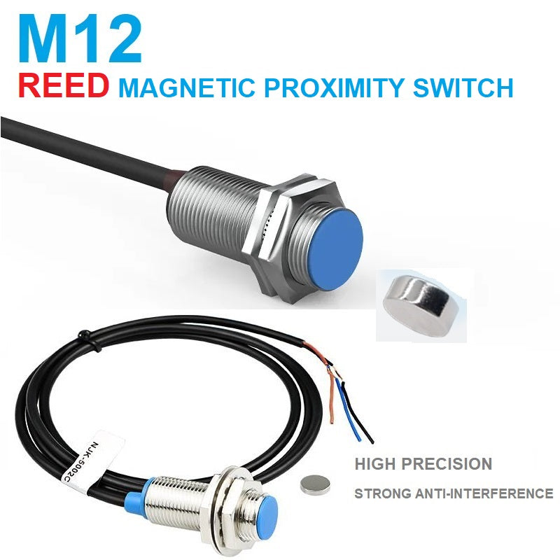 M12 Reed Proximity Switch Hall Effect 5V-220V 2-Wire Reed Magnetic Pro ...