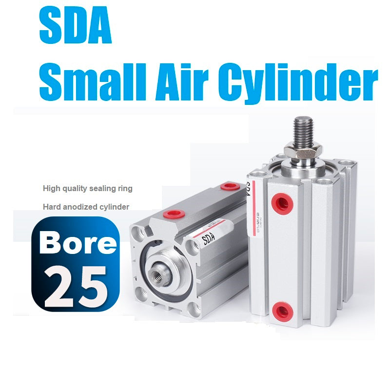 SDA25-10 25mm Bore 10mm Stroke Aluminum Double Acting Pneumatic Air