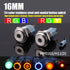 16mm SPDT Tri-Color Metal Push Button Switch